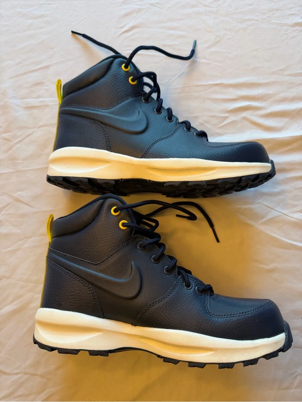 Nike Kids Black and Yellow High-Top Sneakers